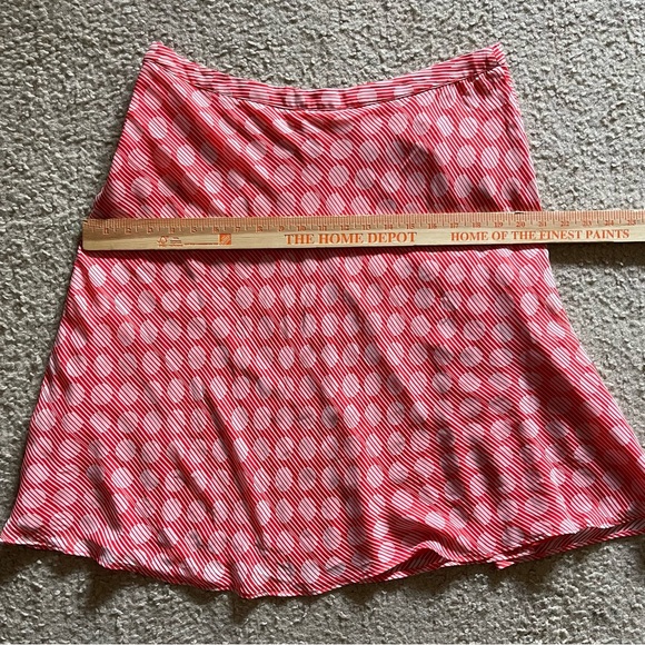VTG Liz Claiborne Skirt Orange Red Skirt Size 8 Polka Dots maximalist Dopamine 🌸 - Picture 6 of 6